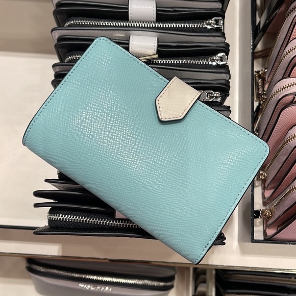 Kate Spade Staci Medium Compact Bifold Wallet Poolside Multi - Picture 13 of 16